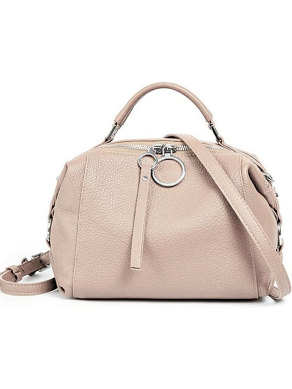 Elegant Soft Leather Crossbody Purse | Chic Boston Pillow Bag for Women